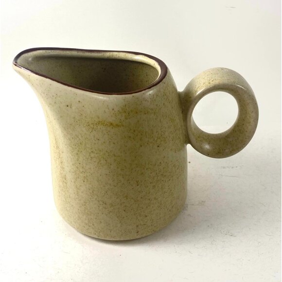 Noritake Stoneware Gingerbread Pitcher Japan Vintage Beige - Picture 2 of 5